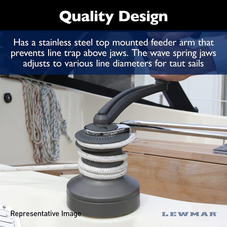 Lewmar 40ST Self-Tailing Winch - 2-Speed Sailboat Winch, Convertible To Electric