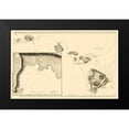 thumbnail image 2 of Bonne 14x10 Black Modern Framed Museum Art Print Titled - Sandwich Islands or Hawaii - Bonne 1785, 2 of 5