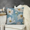 thumbnail image 2 of SHANXI  Spring Pillow Covers,Flowers Decorations Seasonal Farmhouse Summer Pillow Case Decor for Sofa Couch (Blue)  12x12in, 2 of 5