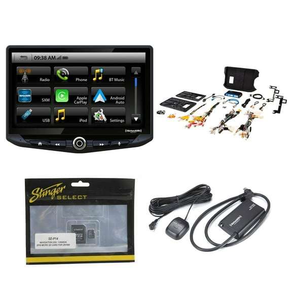Stinger Heigh10 10" In-dash Infotainment System compatible with Apple CarPlay & Android Auto, Includes Navigation Card, Satellite Radio Tuner & Installation Kit compatible with Tacoma Trucks 16-21