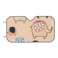 thumbnail image 7 of Haiem Cute Ink Drawn Elephants Car Windshield Sun Shade - Blocks UV Rays Sun Visor Protector, Sunshade to Keep Your Vehicle Cool, Universal Fit SUV Van Sedan-Small, 7 of 7