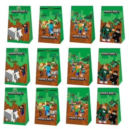 Minecraft Candy Bags Birthday Goodie Party Favor Decorations Treat Supplies