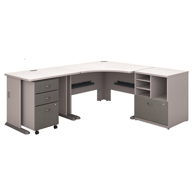Bush Business Furniture Series A 48"W Corner Desk with 36"W Return and