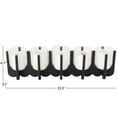 thumbnail image 3 of DecMode 5 Candle Black Wooden Hurricane 5 Slot Candle Holder, 3 of 9