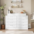thumbnail image 3 of Zzistar Baby Changing Dresser with 8 Drawers – Wooden Nursery Dresser with Safety Rail & Open Shelf, Changing Table Station Space-Saving Organizer, 3 of 7