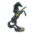 thumbnail image 3 of Escultura de caballo, adorno coleccionable de resina, figura decorativa moderna para escritorio Negro, 3 of 9