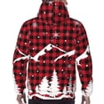 thumbnail image 7 of Kdxio Christmas Tree Buffalo Plaid Print Mens Casual Hooded Collar Drawstring Hoodies Pullover Sweatshirts Casual Long Sleeve Shirts-X-Large, 7 of 7