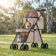 thumbnail image 3 of Double Layer Pet Stroller Cat dog pram, Lockable Wheels Carriers, Foldable for storage, for Small Medium Sized Pets, Simple assembly, for Multi-Pet Homes, 3 of 10