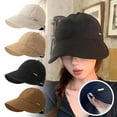 thumbnail image 5 of Foldable Wide Brim Sun Hat Drawstring Adjustable Caps Beach Hats Summer, U6H0, 5 of 7