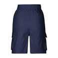 thumbnail image 6 of BLVB Bermuda Cargo Shorts for Women Casual Long High Waisted Stretch Wide Leg Shorts Summer Outdoor Hiking Pants with Pockets, 6 of 6