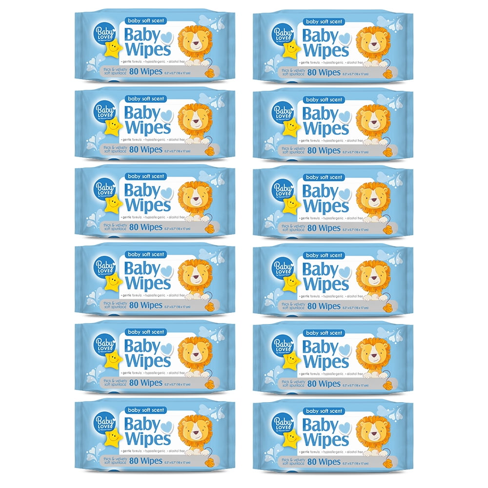 Baby Love Disposable Baby Wipes. Gentle Formula. Hypoallergenic and