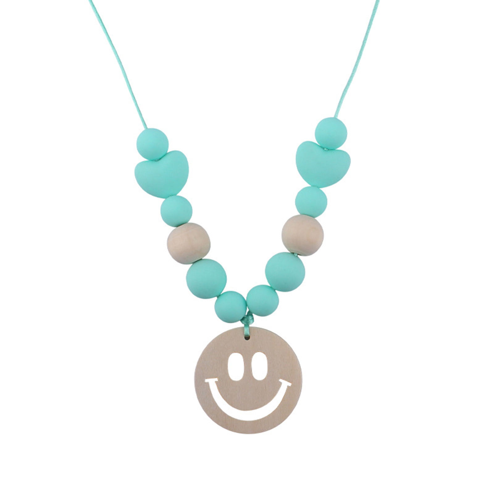 Silicone Necklace Teether Teething Nursing Mint Gray Beige Baby Shower Gift 