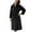 Black, variant on Besolor Men Women's Winter Fleece Bathrobes Soft Plush Sleepwear Warm Knee Length Belted Robes with Pockets