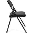 thumbnail image 3 of Commercial Fabric Padded Folding Chair, Triple Cross Bracing, Quad Hinging, 300 lb Tested, 4 Pack (Black), 3 of 7
