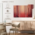 thumbnail image 4 of Elephant Stock Foggy Red Forest Wall Art - Horizontal Multi Panel Canvas - Living Room Wall Decor - Nature Multi Panel - Pink And Gray Decor - 23" x 14", 4 of 4