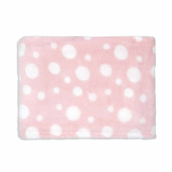 Jesse & Lulu Pink Dotted Plush Blanket