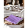 thumbnail image 6 of Purple Striped Cloth Napkins Set of 4 Reusable Dinner Napkins, Geometric Pink Vertical Solid Rainbow Cocktail Napkin Washable Table Napkins for Wedding/Holiday Party/Baby Shower 20"x20", 6 of 7