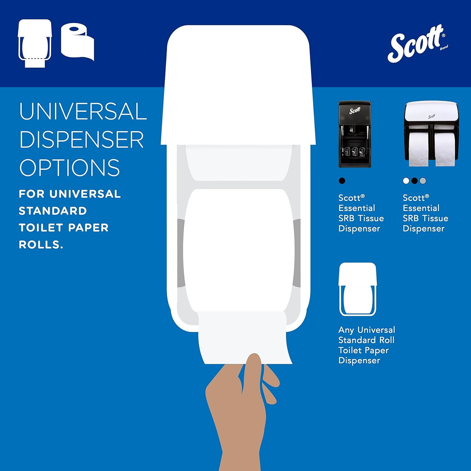 Scott Kimberly-Clark Professional 13217 100% Recycled Fiber Roll Bathroom Tissue- 550 Sheets/Roll | 80/Carton