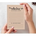 thumbnail image 5 of Inkdotpot Pack Of 50 Rustic Kraft Advice Cards, Advice For The Bride and Groom, Mr and Mrs Wedding Game Activity 5x7 inches, 5 of 8