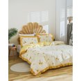 thumbnail image 2 of Move Over Yellow Flowers Bedding Sets Queen Yellow Ruffle Duvet Cover Ruffle Flowers Pattern Microfiber No Filling, 2 of 10