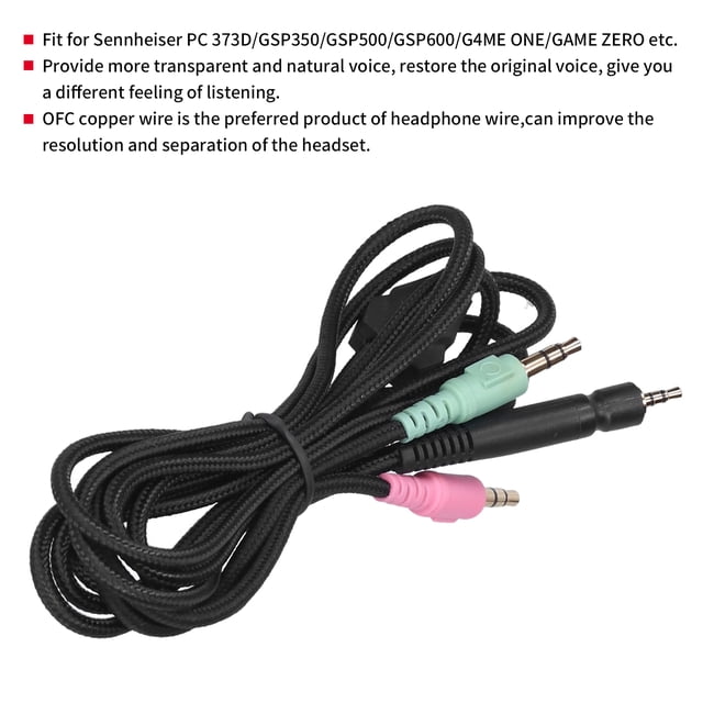 Cable para el JUEGO Auriculares Auriculares Audio Audio Cable Fit Para G4Me One/Game/PC 373D/GSP350