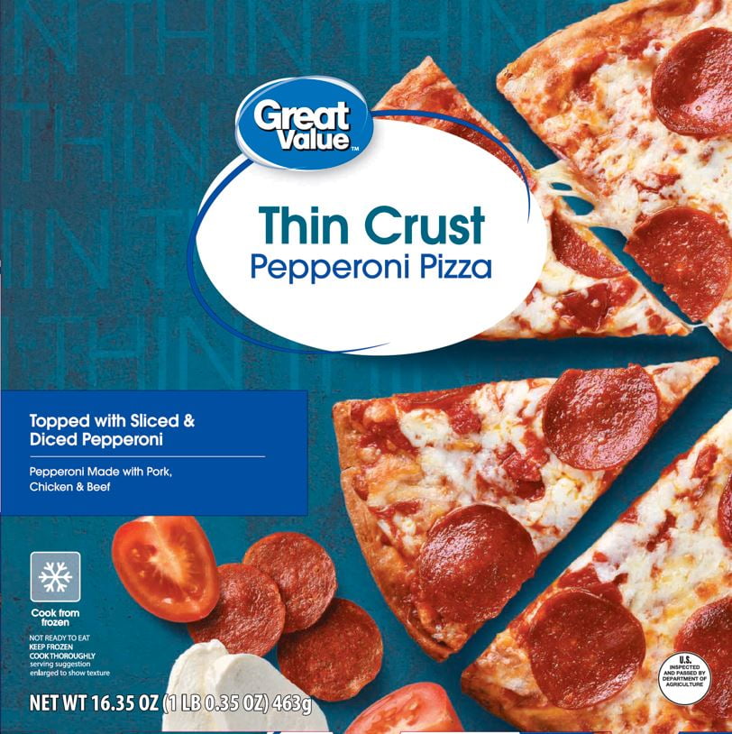 Great Value Thin Crust Pepperoni Frozen Pizza 16.35oz