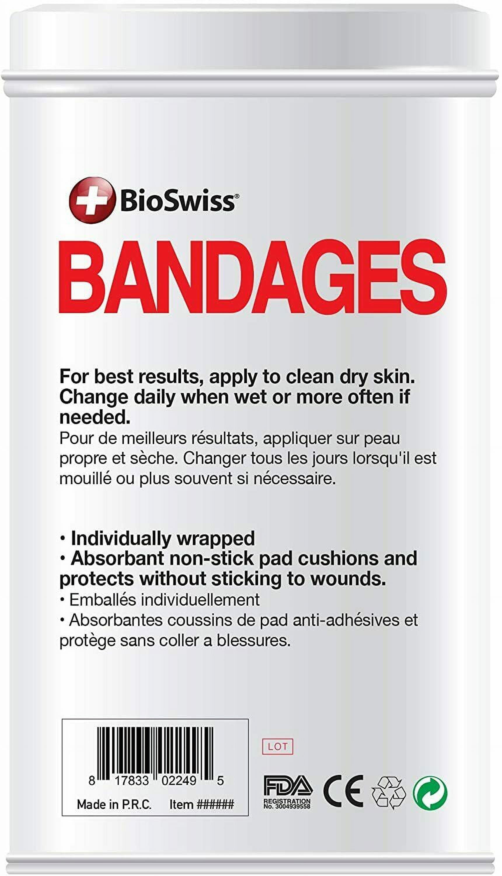 BioSwiss Bandages, Lips Shaped Self Adhesive Bandage, Latex Free Sterile  Wound Care, Fun First Aid Kit Supplies for Kids and Adults, 50 Count 