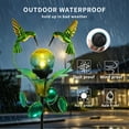 thumbnail image 5 of Wind Spinner Outdoor Solar Lights Stake Garden Decorative ,Hummingbird Solar Garden Lights, Cracked Glass Globe Lights,Decorative Landscape Street Light Garden Decor, 5 of 13