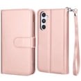 thumbnail image 7 of For Samsung Galaxy A35 5G Phone Case, Galaxy A35 5G Leather Wallet Case with Card Holder and Lanyard for Women Men, eBizWare Magnetic Flip Detachable Cover - Rose Gold, 7 of 7