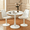 White-24IN, variant on BINBANK Round Dining Table, 24 Inch, White, Pedestal Base Tulip Design, Compact Space Saving, Suitable for 2-4 People, Kitchen Living Room Cafe