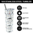 thumbnail image 4 of Cute Penguin Tumbler with Lid and Straw - Insulated Stainless Steel Travel Mug - 20 oz Reusable Cup for Iced Coffee and Hot Drinks - Ideal Penguin Gifts for Women, 4 of 5
