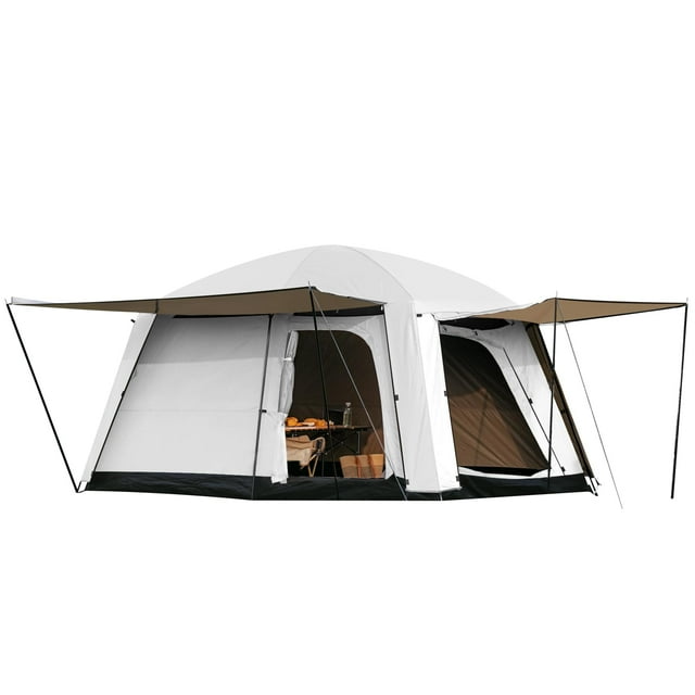 Carpa de Camping Castillo Unicornio para 4-6 Personas con Porche y Cubierta Impermeable