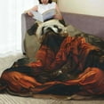 thumbnail image 6 of Pofeuu Jungle Meditating Panda Print Ultra-Soft Micro Fleece Blanket,for Bed Or Sofa,All Season Throw Blankets Flannel Blanket-40"x30", 6 of 7