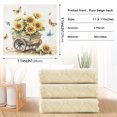 thumbnail image 3 of 6 Pack Kitchen Dish Towels, 11 Inch x 11 Inch Reusable Cleaning Cloths for Washing Dishes Dish Cloths for Drying Dishes Sunflowers and Butterflies, 3 of 9