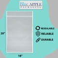 thumbnail image 2 of 2 Mil Clear Reclosable Zipper Poly Bags with Resealable Zip Top Lock -18 x 20- (100 Bags), 2 of 7