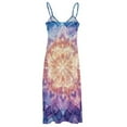 thumbnail image 5 of Kaleidoscope Mandala Colorful Floral Boho Sleeveless Dress for Women Clothing Female Women's Summer Skirt, 5 of 7