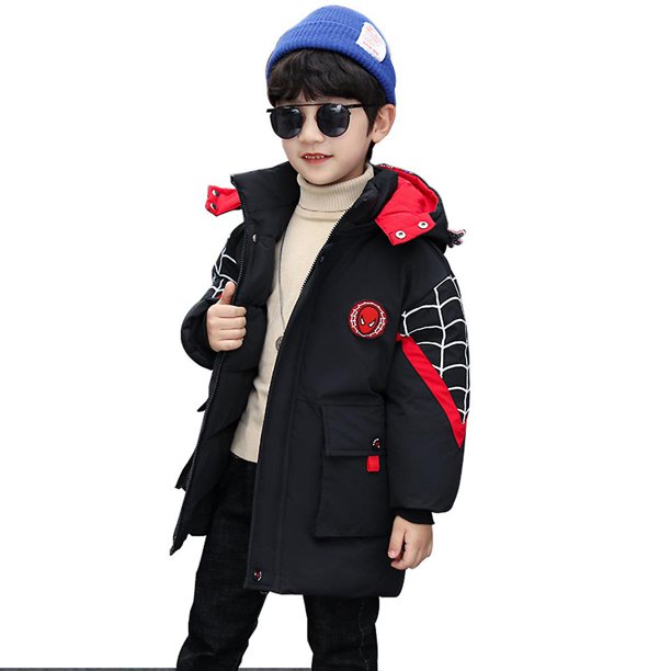 Chaqueta con capucha Spider-man Abrigo cálido de invierno para niños