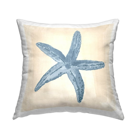 Stupell Industries Beige Starfish Beach Life Printed Throw Pillow Design by Lucille Price