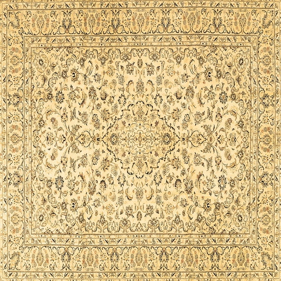 Ahgly Company Indoor Square Persian Brown Traditional Area Rugs, 7' Square