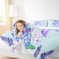 thumbnail image 3 of Castle Fairy Floral Butterfly Letter R Bedding Comforter Set 7pcs for Girls,Watercolor Flowers Queen Bedding Sets, 3 of 7