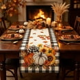 thumbnail image 3 of PoyoKee Thanksgiving Table Runner, Linen Holiday Table Cloth, Fall Decor Tablecloth for Dining Home Mantel Living Room Party Decorations, 72" x 13", 3 of 6