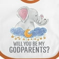 thumbnail image 4 of Inktastic Will You Be My Godparents? Boys or Girls Baby Bib, 4 of 4