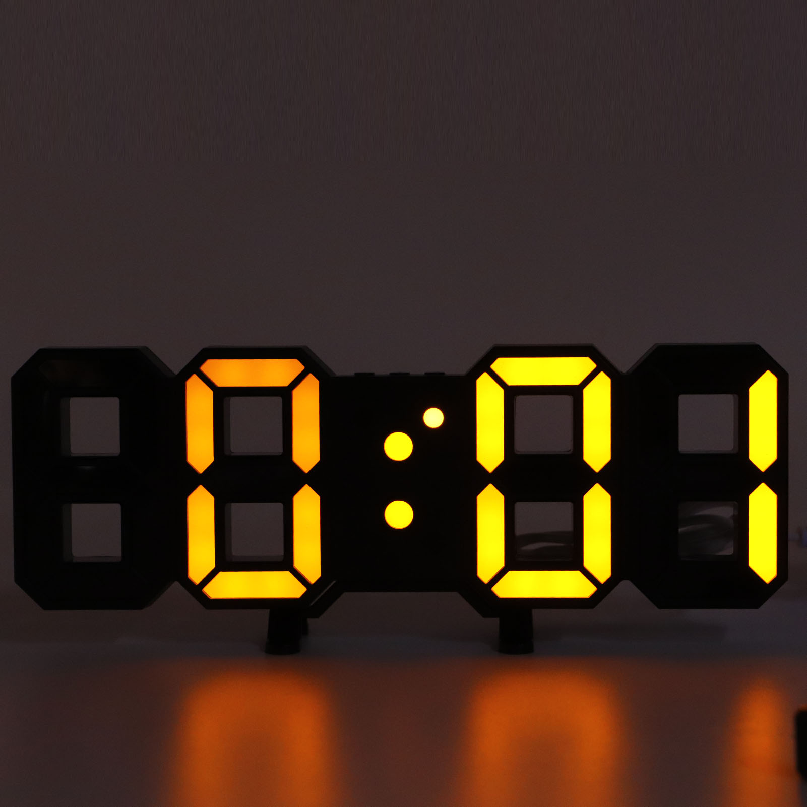 Domqga Digital Wall Clock Large Display,LED Wall Clock Large 3D Wall