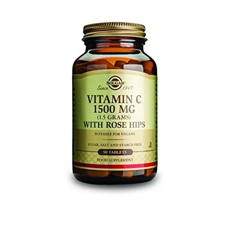 Solgar Vitamin C with Rose Hips Tablets, 1500 Mg, 90 Count