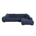 thumbnail image 6 of Canam L-shaped Upholstered Right Facing Chaise Sectional Sofa Dark Blue, 6 of 13