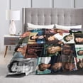 thumbnail image 3 of Patrick Swayze Collage Blanket Flannel Soft Throw Blankets for Bedroom Livingroom Sofa Home 60""X50"", Black, 3 of 6
