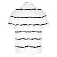 thumbnail image 3 of Enridrech Big and Tall Tee for Men Comfort Collared Short Sleeve Clothes Top Summer Fashion Color Block Striped T Shirt, 3 of 4