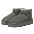 thumbnail image 4 of EVER AU Women Heron Ultra Mini Platform Boots - Grey, 4 of 11