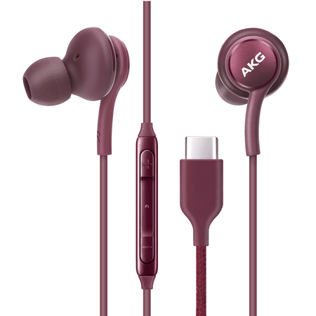 OEM UrbanX 2021 Type-C Stereo Headphones for Oppo Reno 10x zoom Braided Cable - with Microphone (Purple) USB-C Connector (US Version)