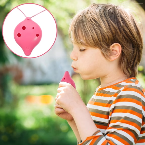 BESTOYARD Ocarina Instrument Plastic Pink for Beginners 1Pack